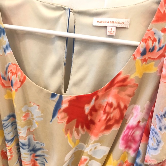 Margo & Sebastian Floral Spring Summer Dress S - Picture 2 of 5